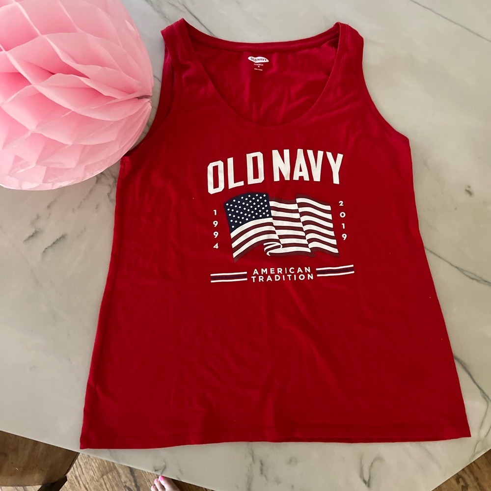 Old Navy patriotic tank top sz m